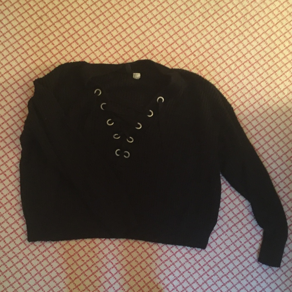 H&M lace-up sweater